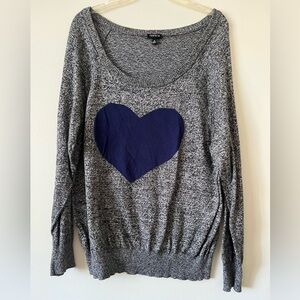 Torrid Blue Heart Sweater